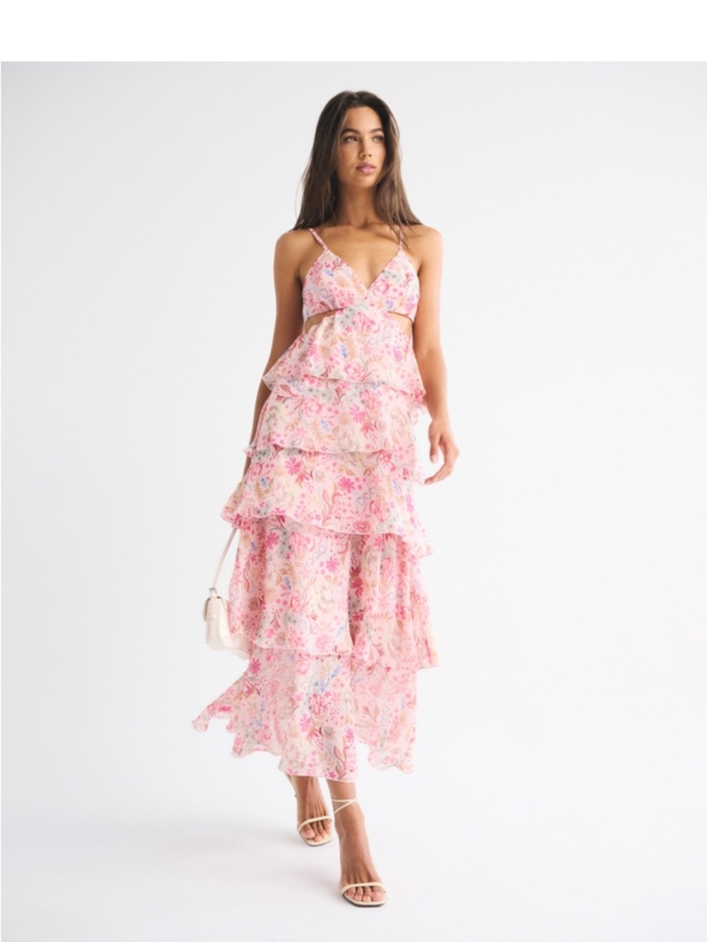 Abercrombie - Women’s 3-in-1 Convertible Tiered Maxi Dress (Size L)